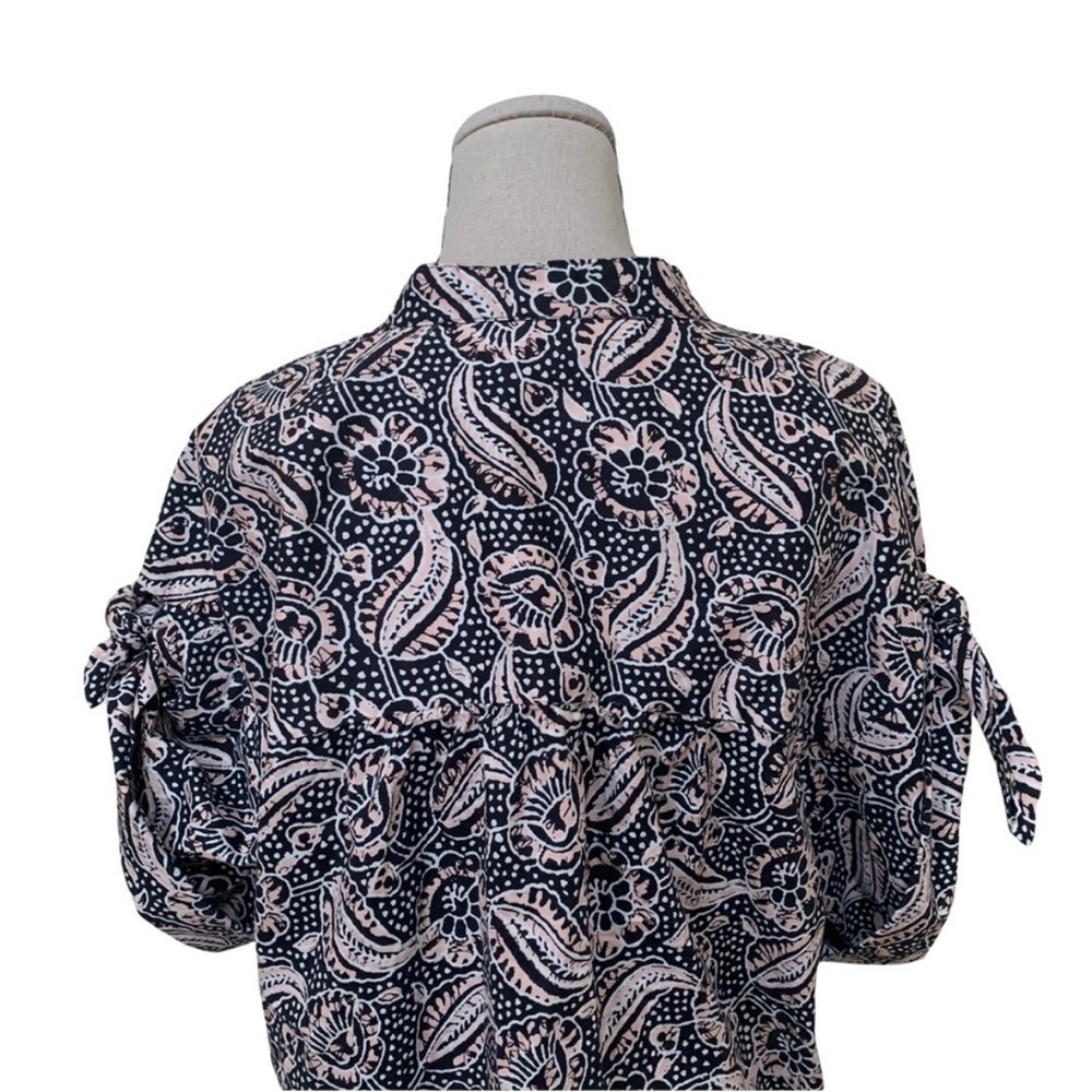 Veronica Beard Sanaa Button Down Floral Print Top - size 12​ - Picture 4 of 6